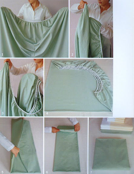 A person folding a fitted sheet using the right techniques