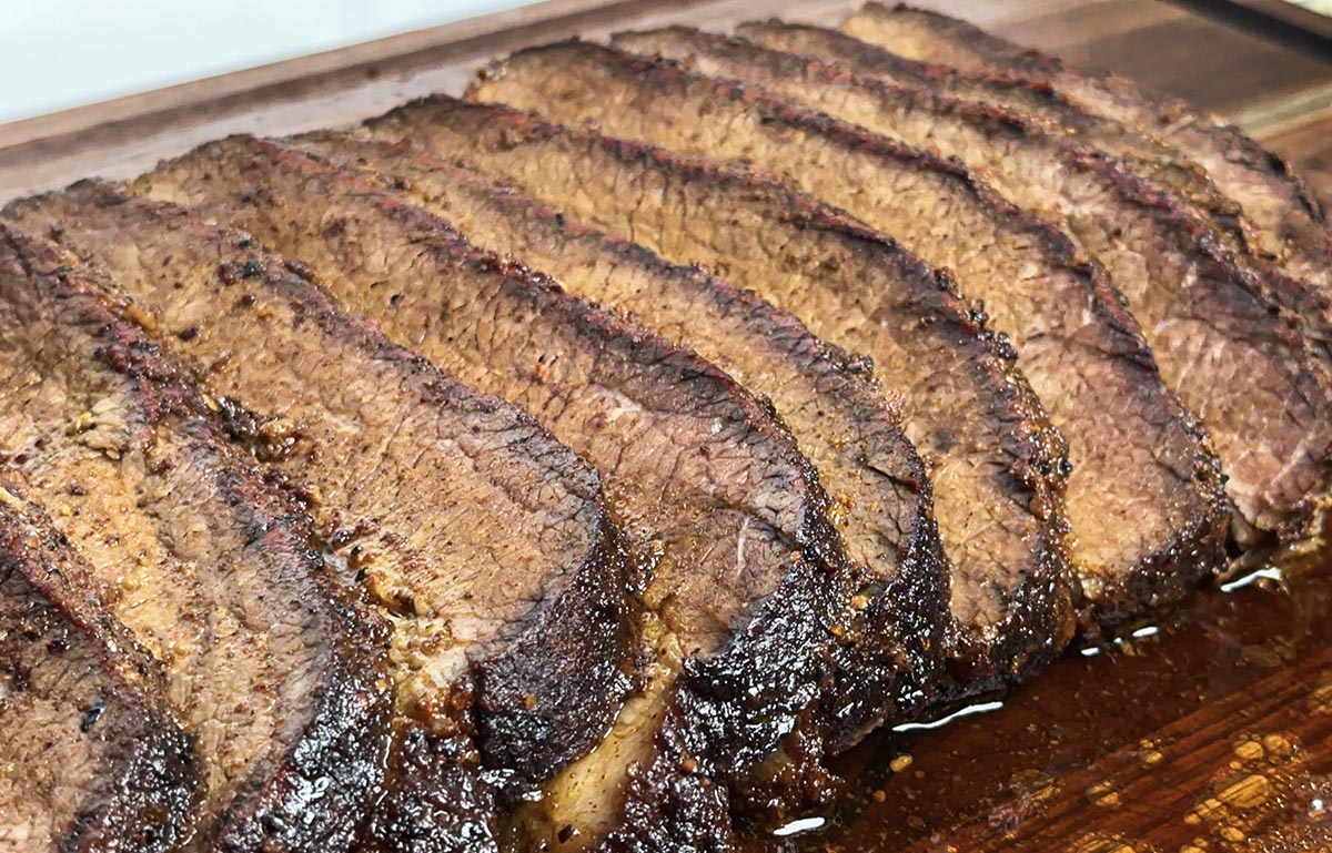 Smoking a brisket