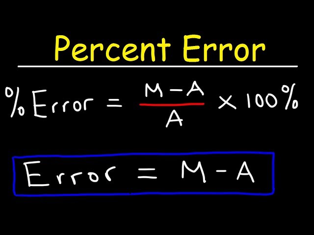 How to calculate percent error