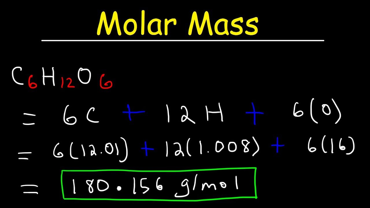 Steps for calculating molar mass